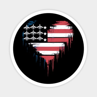 Red White Blue Air Force Flyover 4th Of July Red Wine Blue Independence Day American Flag Magnet